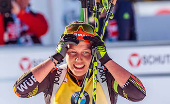 Немецкая биатлонистка выиграла пятое золото на ЧМ-2017