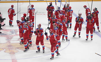 Сборная России заняла первое место на Шведских хоккейных играх