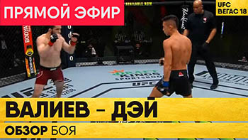 Валиев единогласным решением победил Дэя на турнире UFC Вегас 18